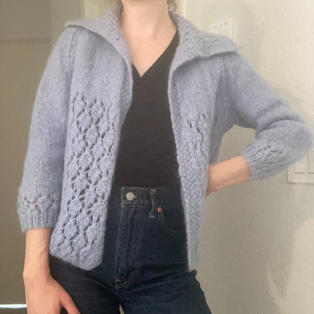 Handmade Periwinkle Blue Cardigan